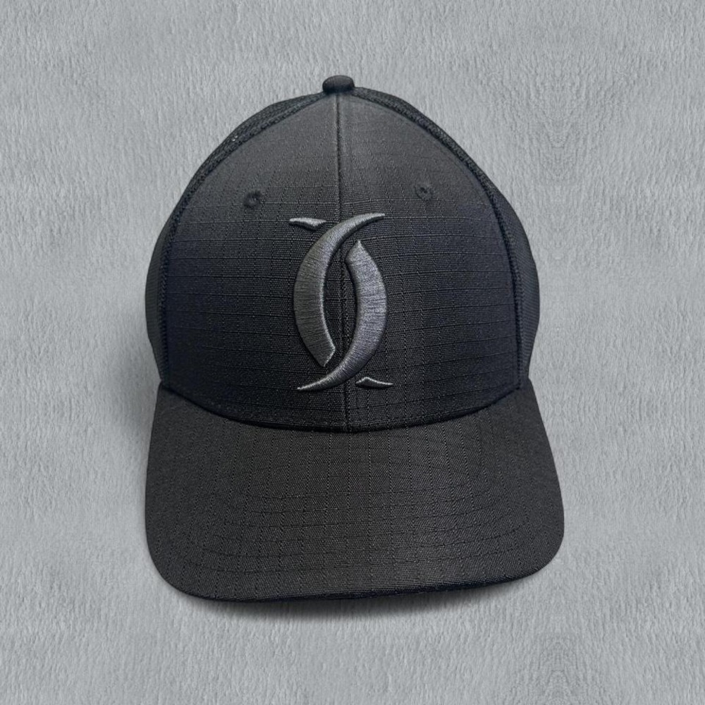 NWT Cabela's Instinct Solid Ripstop Trucker Cap Mesh Back Snapback Hat Black